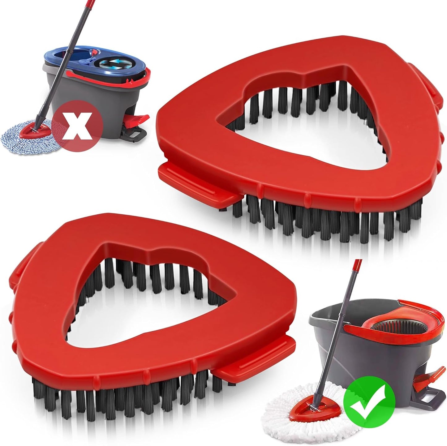 ScrubMop - Ersatz-Schrubbkopf für Spin-Mopp – 180° Drehbar für 1-Tank-System