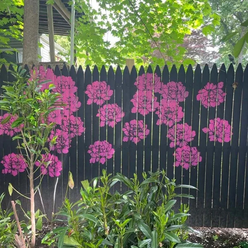 Gluschwein - Gartenzaun Große Blumenschablonen