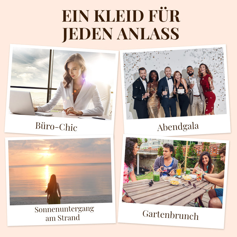 Gluschwein - Kaskadenkleid mit Blumenmuster und mehreren Pflanzen