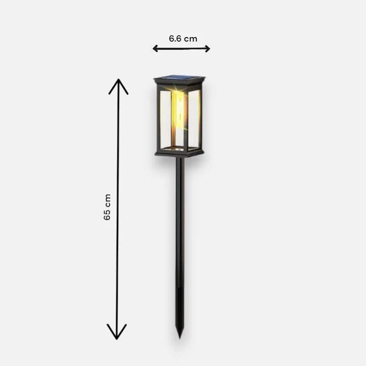 RecaLamp - Solar-Gartenleuchten im Laternenstil – Warmweißes Licht für Wege & Beete [2er-Set]