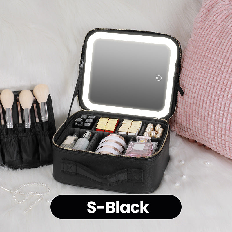 Gluschwein - ✨ 50% RABATT & Versandkostenfrei ✨ Makelloses Schminken überall – Tragbare Kosmetiktasche mit LED-Spiegel! ✨