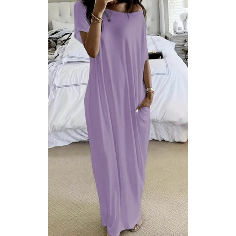 Gluschwein - 👗 55% RABATT! ✨ Luftiges Langärmliges Maxikleid mit Taschen – Perfekt Für Heiße Tage & Reisen, Leicht & Bequem 🌿