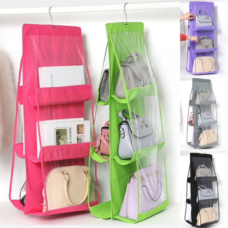 Hängender Handtaschen-Organizer – Doppelseitiges Design mit 6 Fächern