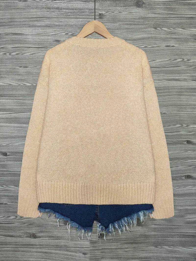 Urvana - Langarm Pullover Mit Katzen Drucken