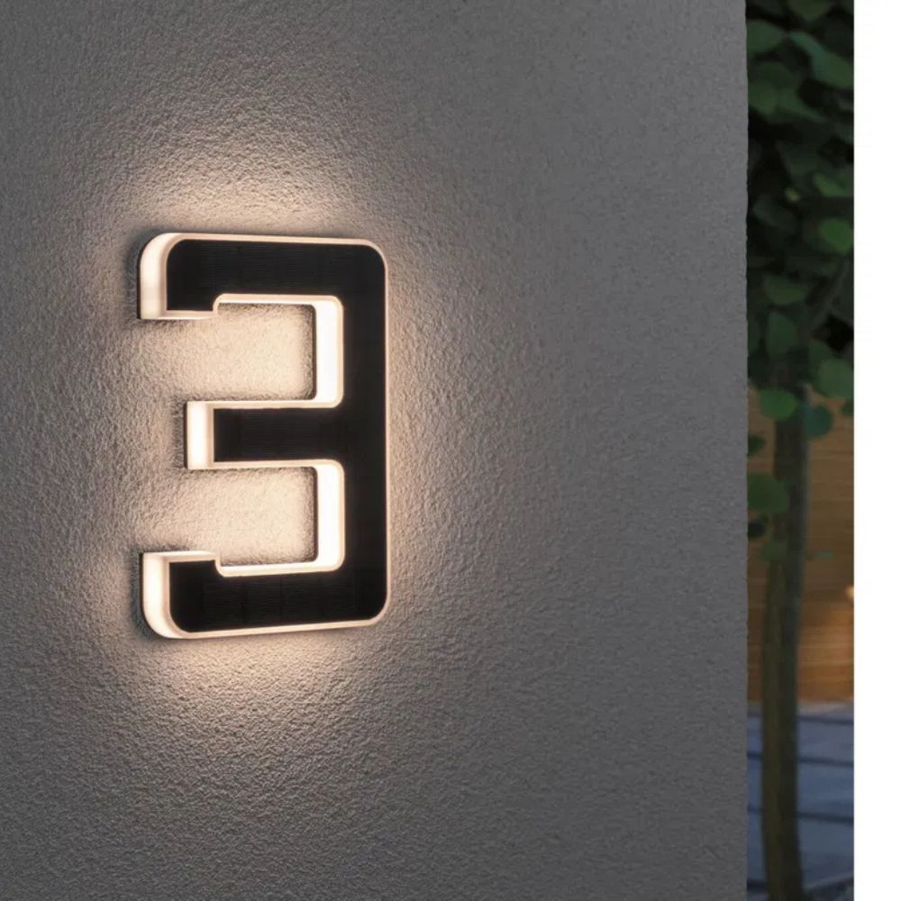 LightNumbers - Solarbetriebene beleuchtete Hausnummern