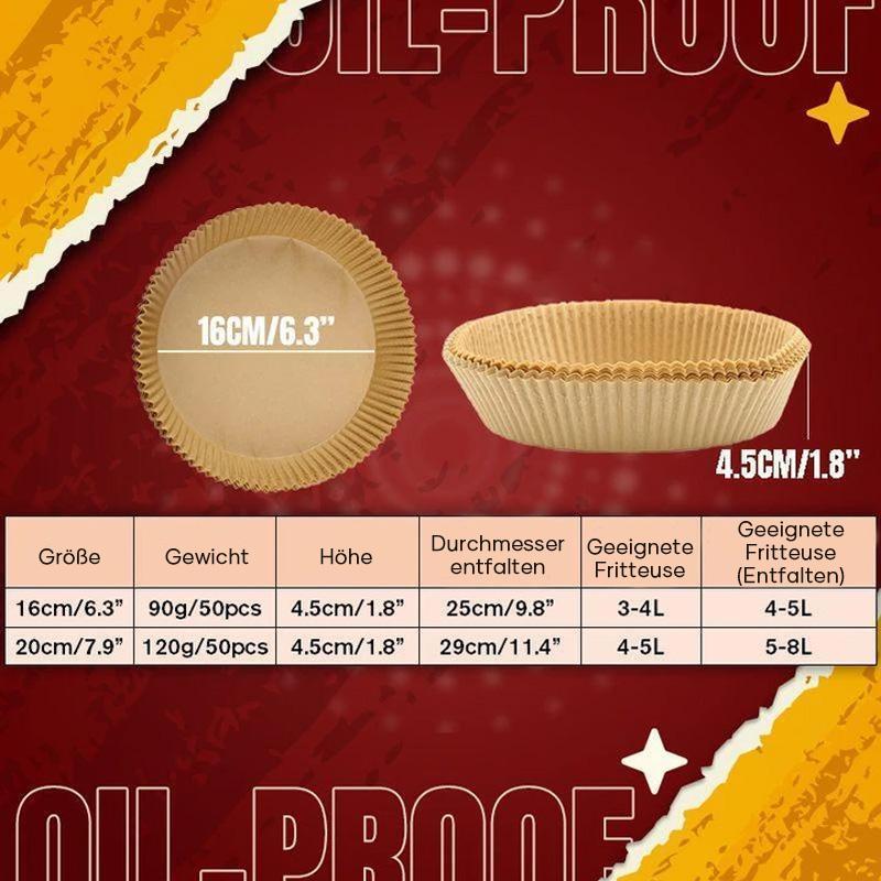 Gluschwein - Heißluftfritteuse Einweg-Papiereinlage（50 Stück）