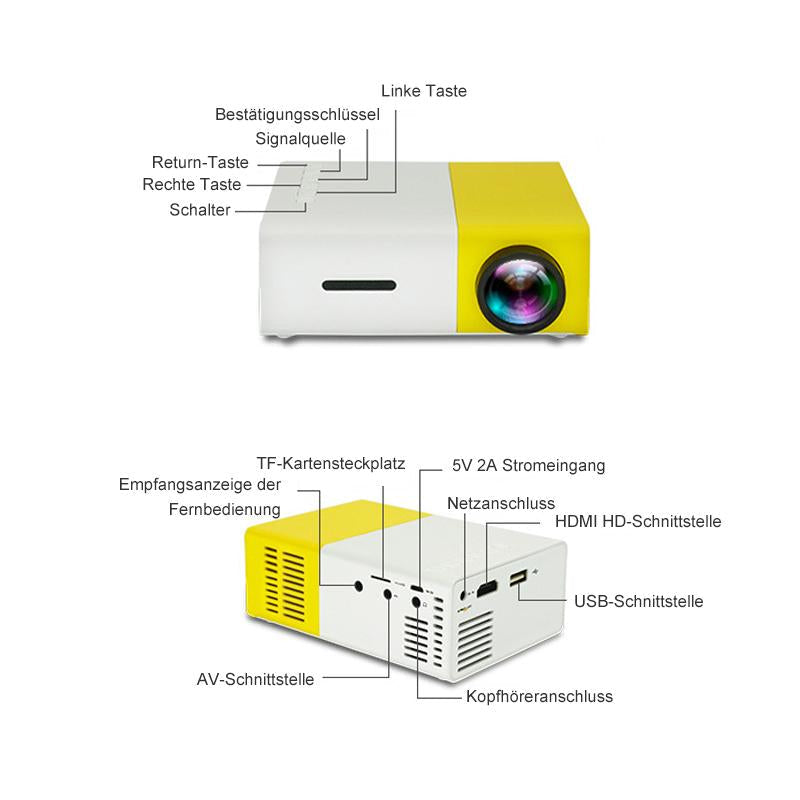 Gluschwein - Tragbarer Dual-Purpose-Projektor