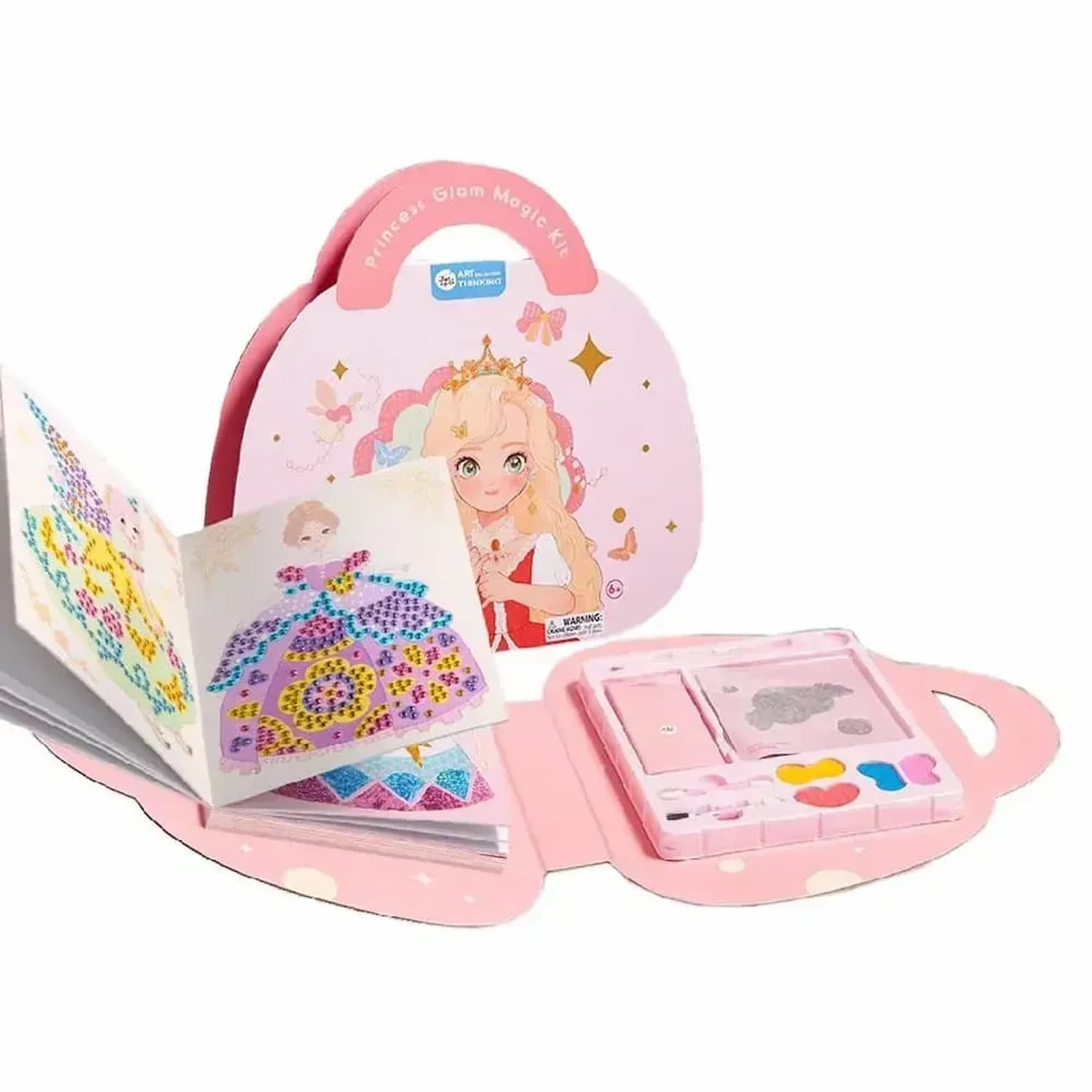 Gluschwein - Princess Art Studio - 4-in-1-Prinzessinnen-Kunststudio | Bastelbuch mit Make-up, Schmucksteinen und Folie