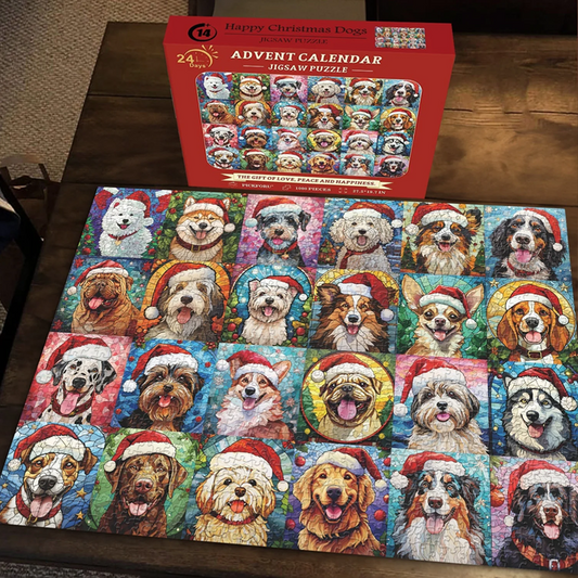 Puzzle Calendrier de l'Avent Joyeux Noël pour chiens