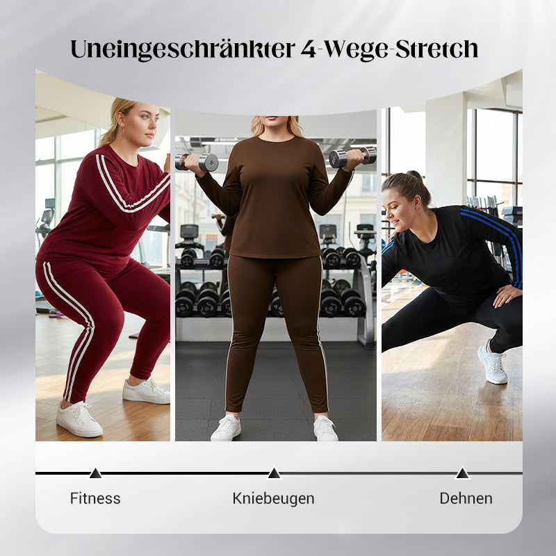 Gluschwein - 🔥Solange der Vorrat reicht 40 % Rabatt!🎉2-teiliges Trainingsanzug-Set für Damen mit langen Ärmeln