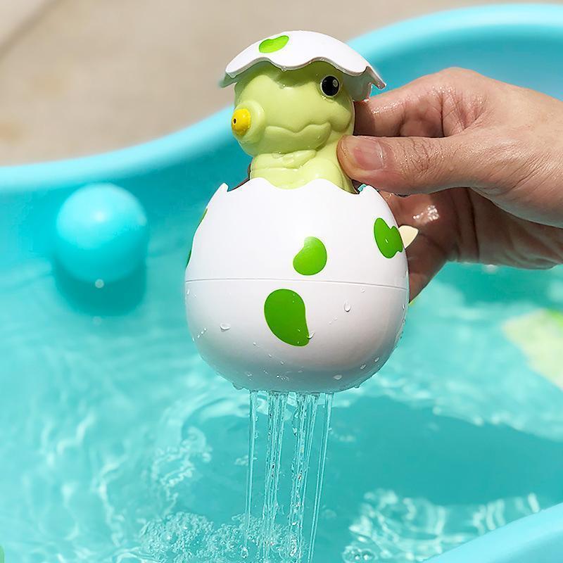 Gluschwein - Baby-Bade-Schwimmsprinkler-Spielzeug Grünes Dinosaurier-Ei