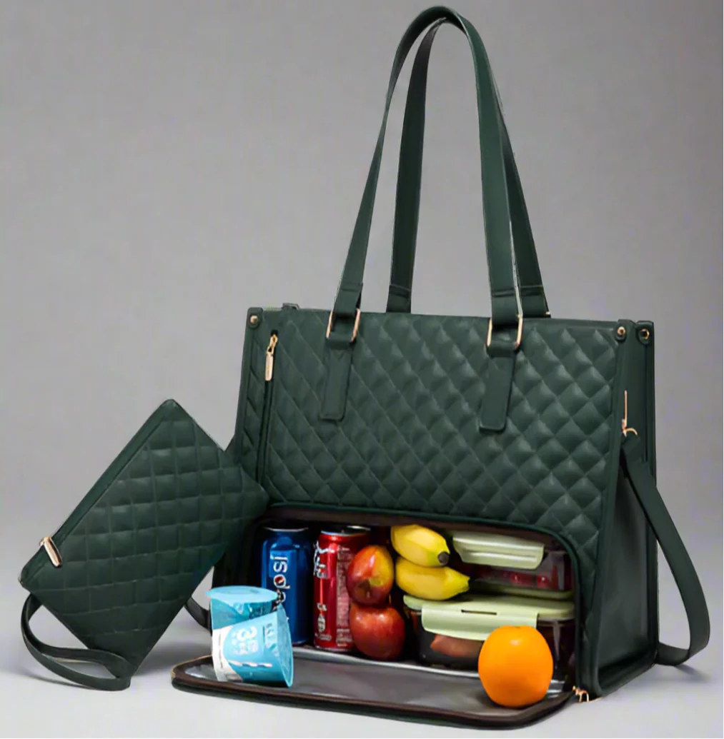 Johula - 2-in-1 Elegante Handtasche mit Isolierfach für Lebensmittel