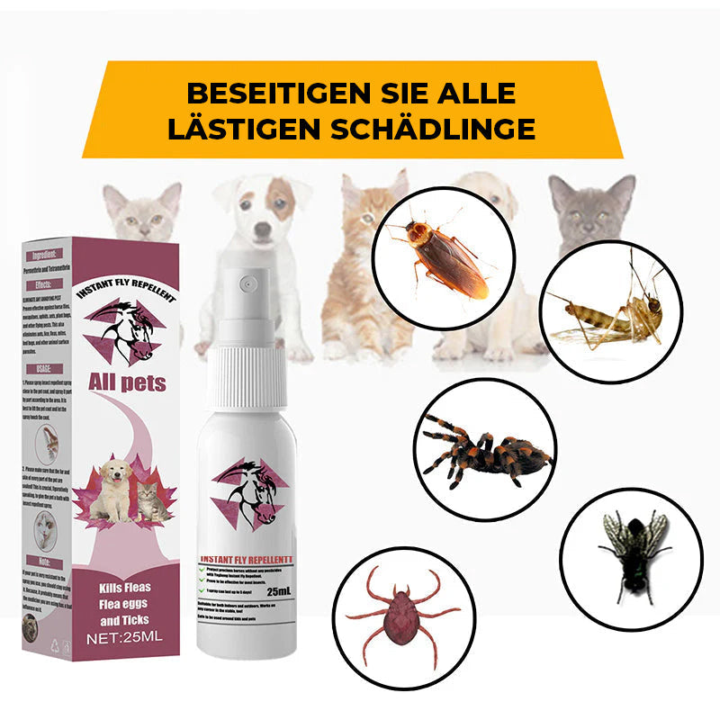 Gluschwein - Externes Anti-Juckreiz-Spray für Haustiere gegen Zecken und Zecken