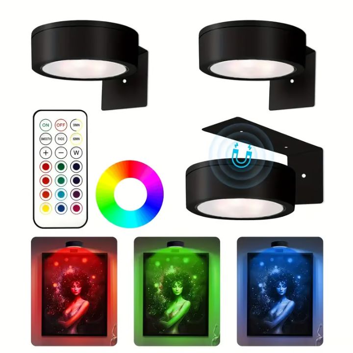 1+1 Gratuit | Éclairage LED magnétique pour tableau – Intensité variable et rechargeable