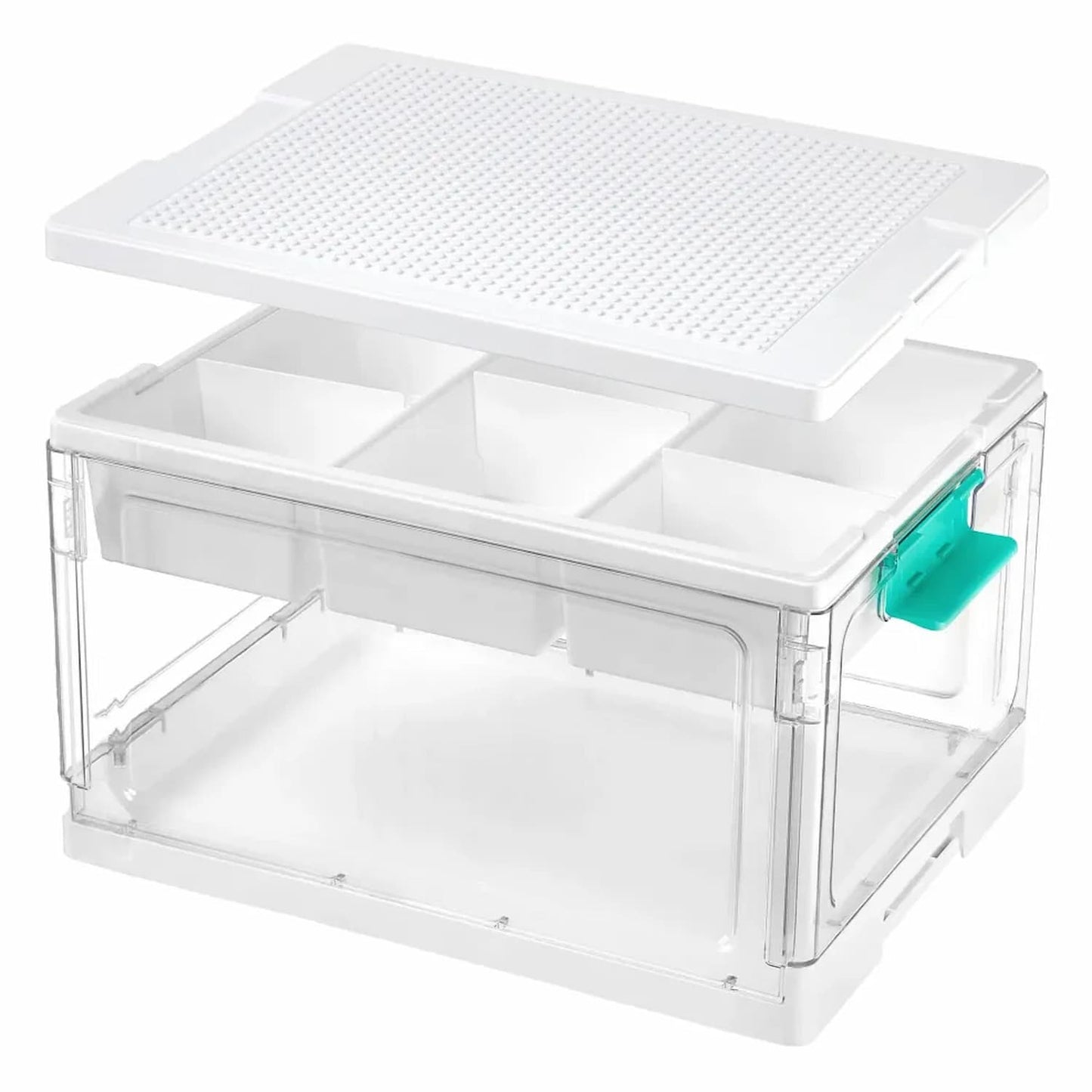 Clear Organizers - Aufbewahrungsbox mit herausnehmbaren Fächern und Trennwänden | Ideal zum Ordnen von Malutensilien, Spielzeug, Bastelbedarf usw
