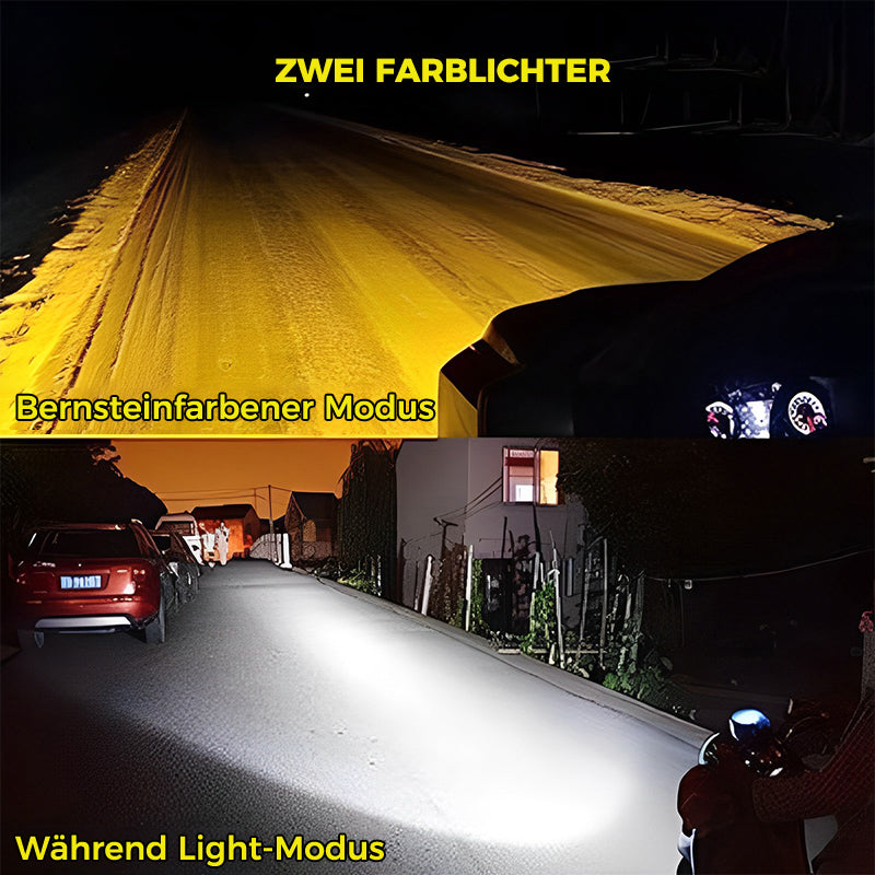 Gluschwein - Motorrad fahrende LED-Zusatzscheinwerfer