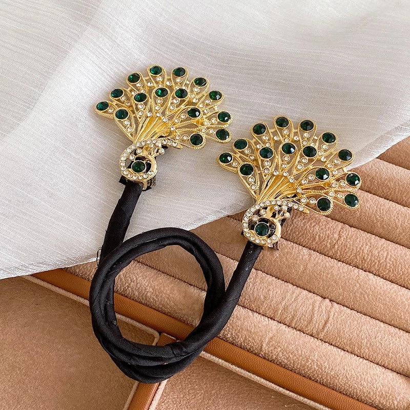 PeacockClip - Pfauenflügel Haarclip Set – Glanz für Abendkleider [2er Set]