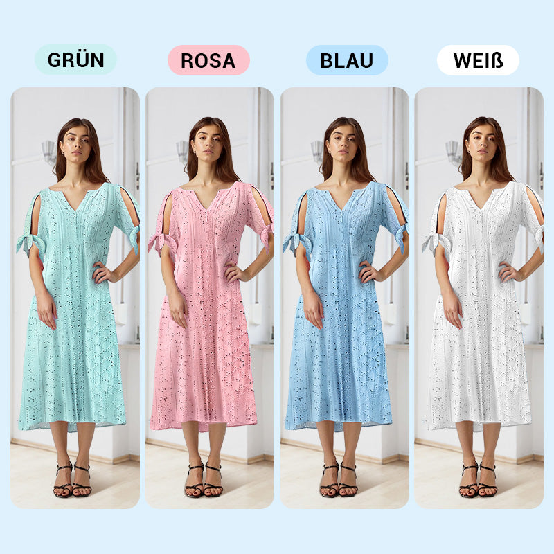 Gluschwein - 👗 50% RABATT! ⏰ Elegantes V-Ausschnitt-Kleid mit dezenten Cut-Outs für Damen – Figurumschmeichelnd, luftig & perfekt für Sommerpartys und besondere Anlässe 💃