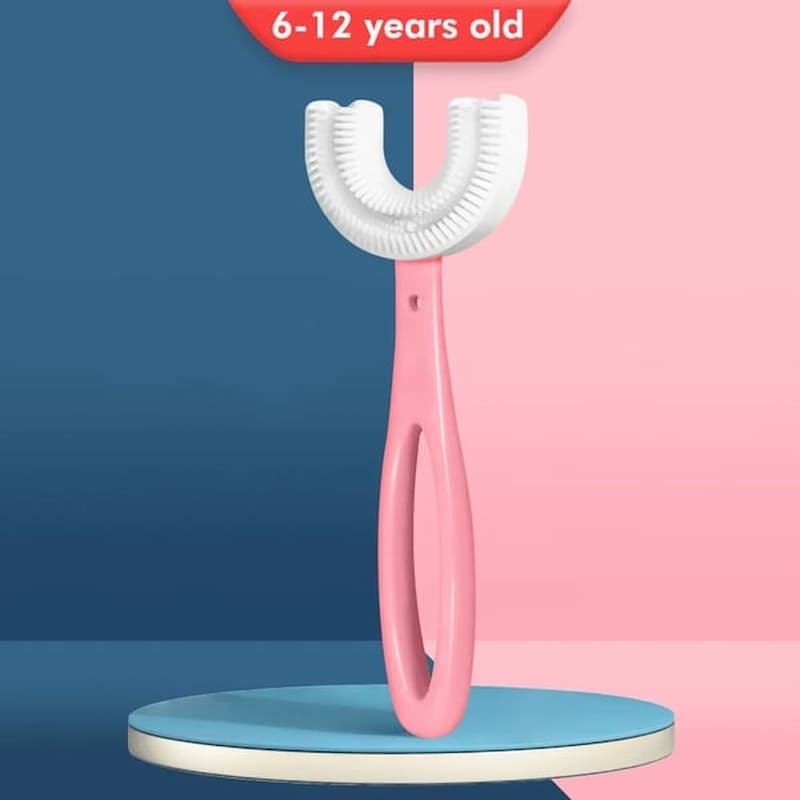 Brosse à dents en U - Brosse à dents pour enfants en forme de U - particulièrement sûre et douce pour les dents des enfants