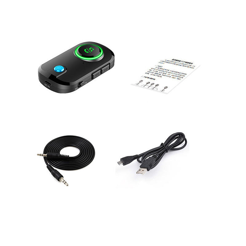 Gluschwein - 2in1 Bluetooth 5.0 Audio Transmitter / Receiver 3.5 mm Klinkeadapter - Schwarz