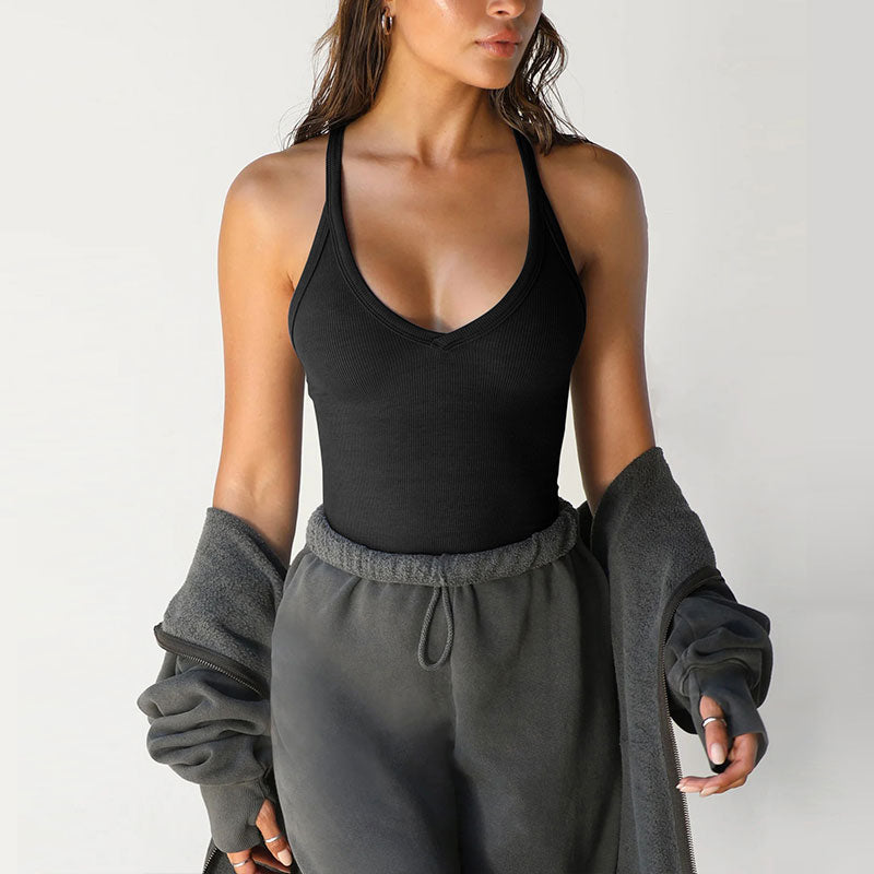 Damen-Rückenfreies Racerback-Tanktop