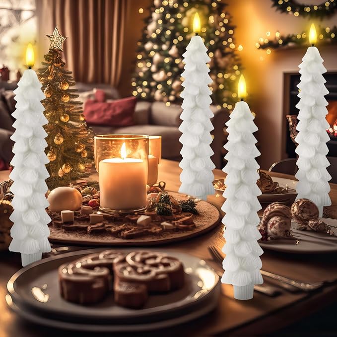 LumaGlow 4er-Set – Flammenlose Spitzkerzen mit Fernbedienung