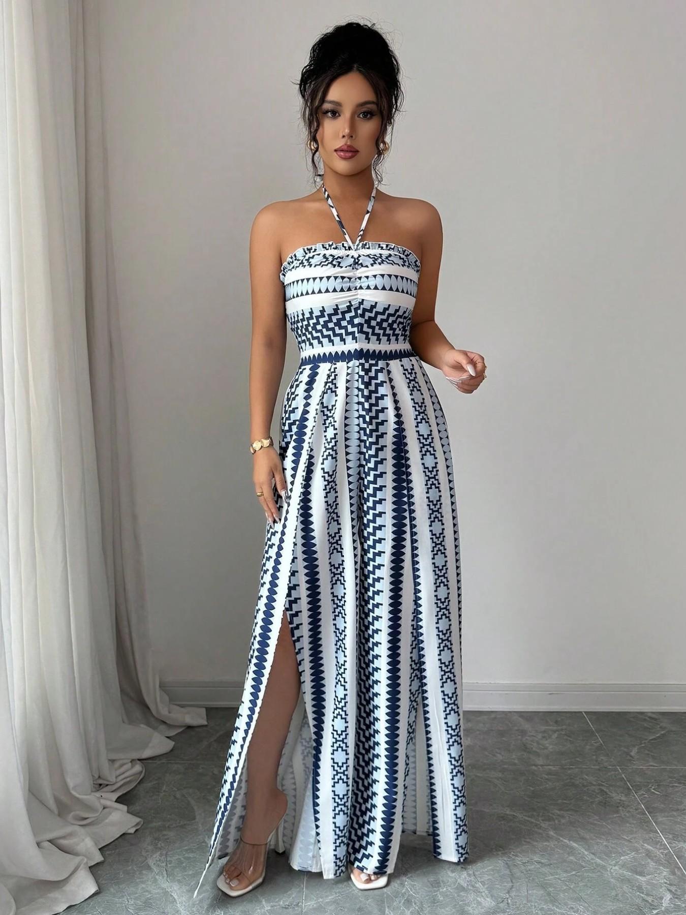 Gluschwein - 👗 50% RABATT! ✨ Damen Jumpsuit schulterfrei floral im Boho-Stil – Eleganter Sommer-Overall mit Bardot-Ausschnitt – Fließend, leicht & perfekt für Festivals, Strand oder romantische Sommerabende 🌸