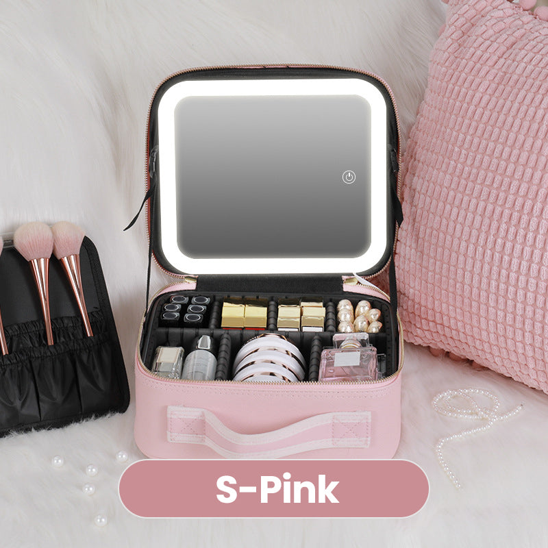 Gluschwein - ✨ 50% RABATT & Versandkostenfrei ✨ Makelloses Schminken überall – Tragbare Kosmetiktasche mit LED-Spiegel! ✨