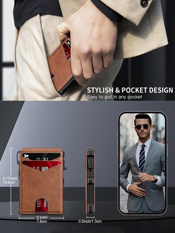 Gluschwein - 💼49% RABATT! 🛡️ Schlankes Herren-Portemonnaie mit RFID-Schutz – Kartenfächer, Münzfach & Aluminium-Geldklammer 💳