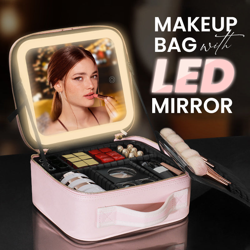 Gluschwein - ✨ 50% RABATT & Versandkostenfrei ✨ Makelloses Schminken überall – Tragbare Kosmetiktasche mit LED-Spiegel! ✨