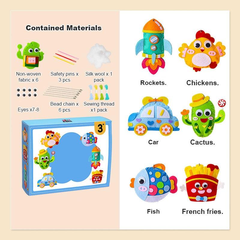 DIY-Nähset für Kinder – Kreatives Basteln mit süßen Tiermotiven