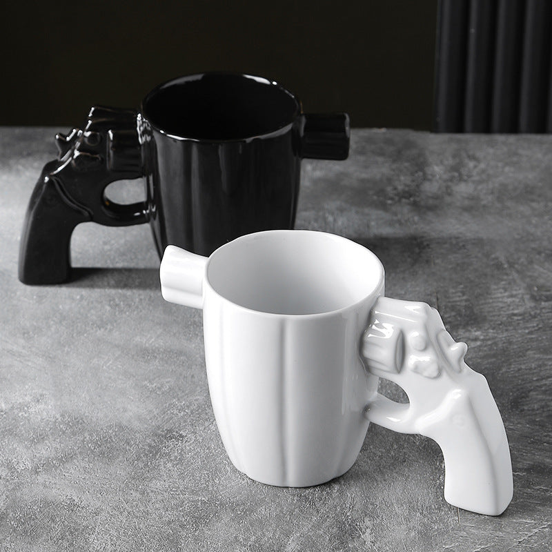 GunMug | Taza de café creativa y novedosa con empuñadura de revólver