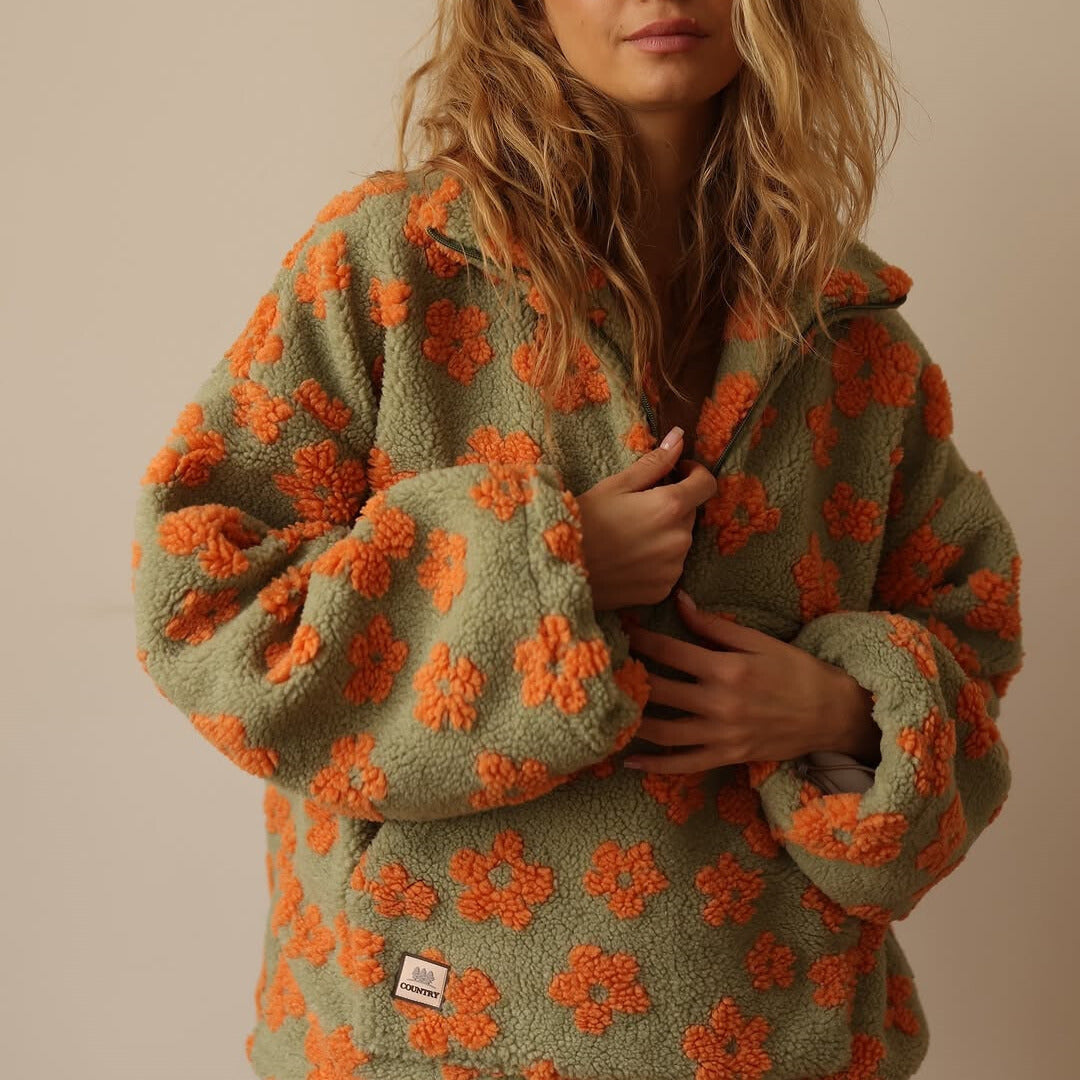 Daisy - Blume Fleece-Pullover