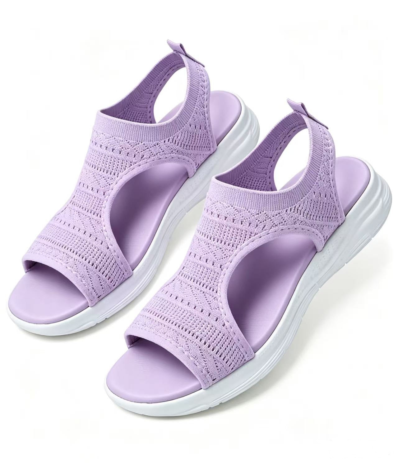 🌺Bequeme atmungsaktive flache Sandalen mit offener Zehe für Damen im Sommer