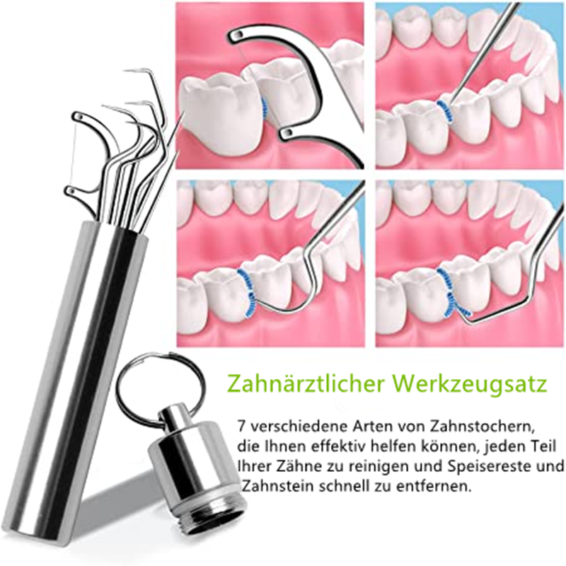 Gluschwein - Zahnstocher-Set aus Edelstahl (7 Stk)