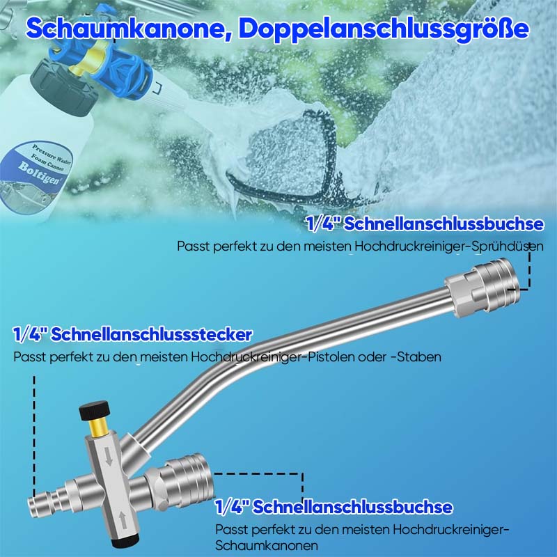 Gluschwein - Schaumkanonen-Doppelanschluss-Zubehör