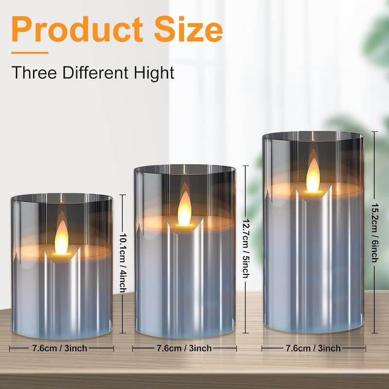 SferaCandle - Realistisches Elektro-Kerzen Set — Sicheres Kerzenlicht ohne Feuergefahr [3er Set]