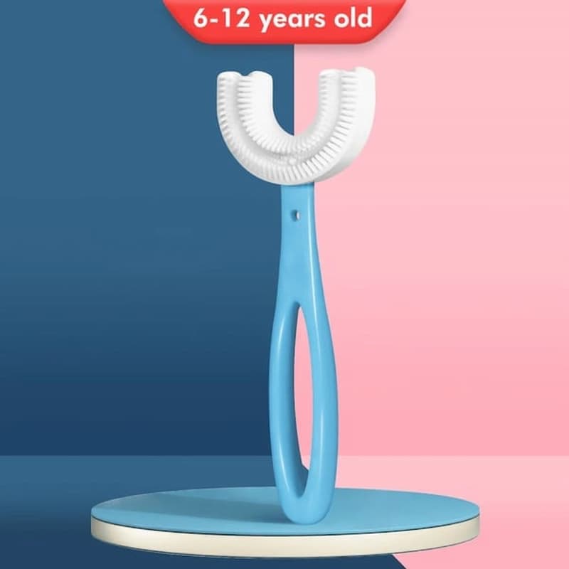 Brosse à dents en U - Brosse à dents pour enfants en forme de U - particulièrement sûre et douce pour les dents des enfants