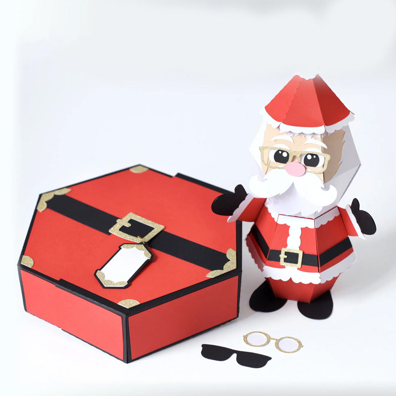 3D-Popup-Box-Karte „Weihnachtsmann-Streich“