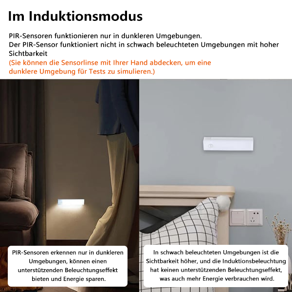 🔥Neujahrsangebot - KAUFEN 1 BEKOMMEN 1 GRATIS💡Lochfrei Smarte Sensorische Magnetische Wiederaufladbare LED-Leuchten