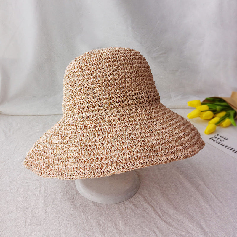 Sun Hat - Sonnenhut Stroh geflochten mit breiter Krempe