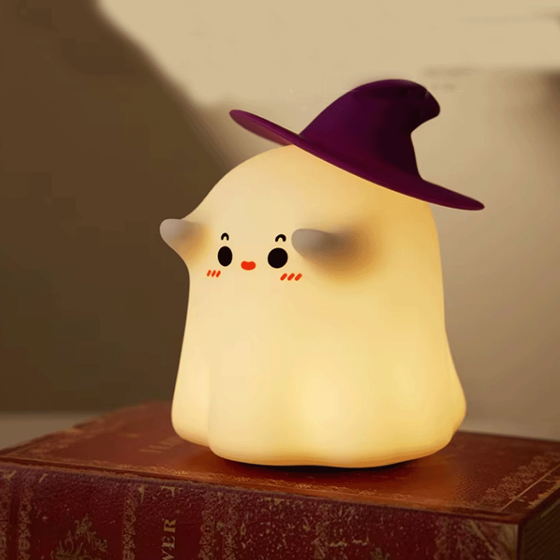 Linda luz nocturna fantasma de Halloween