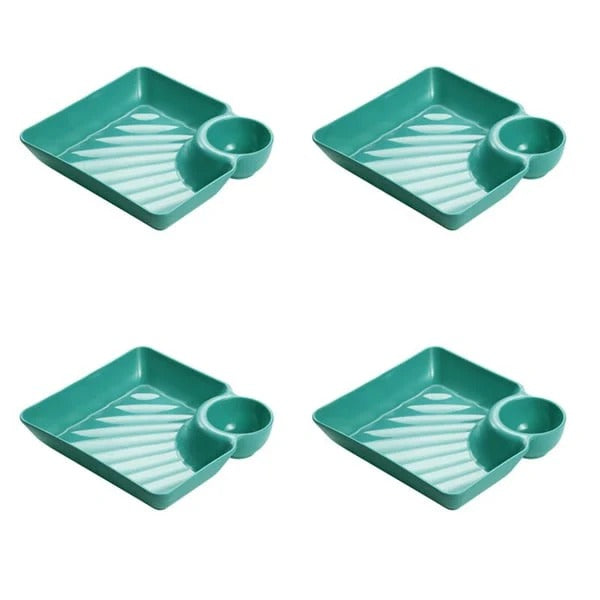 Gluschwein - Dip Plate - Teller mit separatem Soßenfach für sauberes Essen