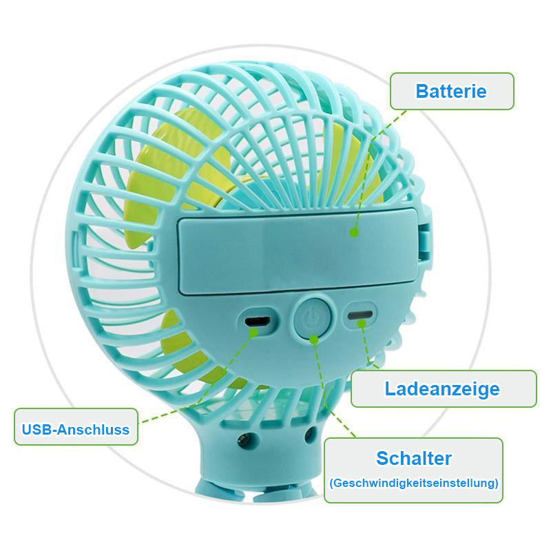 Gluschwein - Mini Verformbarer Tragbarer Ventilator