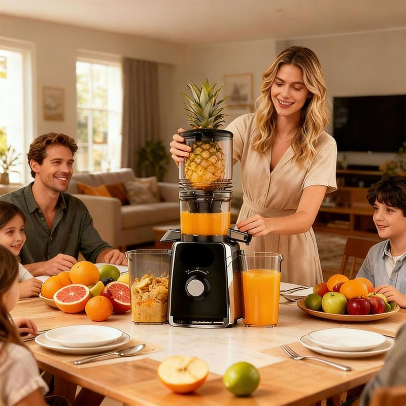 Gluschwein - ✨🥤60% RABATT + KOSTENLOSER VERSAND🍎 Hochleistungs-Kaltpress-Entsafter – 110 mm extra breiter Einfülltrichter, 98 % Saftausbeute & einfache Reinigung ⚡