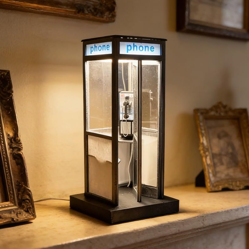 Gluschwein - ✨Ambientelampe im Vintage-Stil einer Telefonzelle