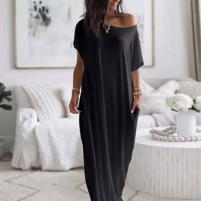 Gluschwein - 👗 55% RABATT! ✨ Luftiges Langärmliges Maxikleid mit Taschen – Perfekt Für Heiße Tage & Reisen, Leicht & Bequem 🌿