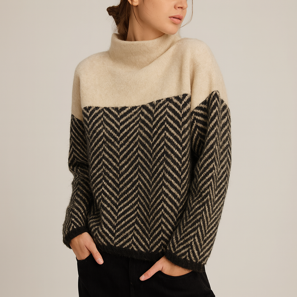 Lyra | Trendiges Oberteil mit hohem Kragen