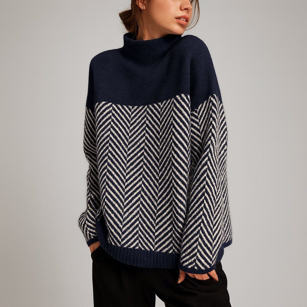 Lyra | Trendiges Oberteil mit hohem Kragen