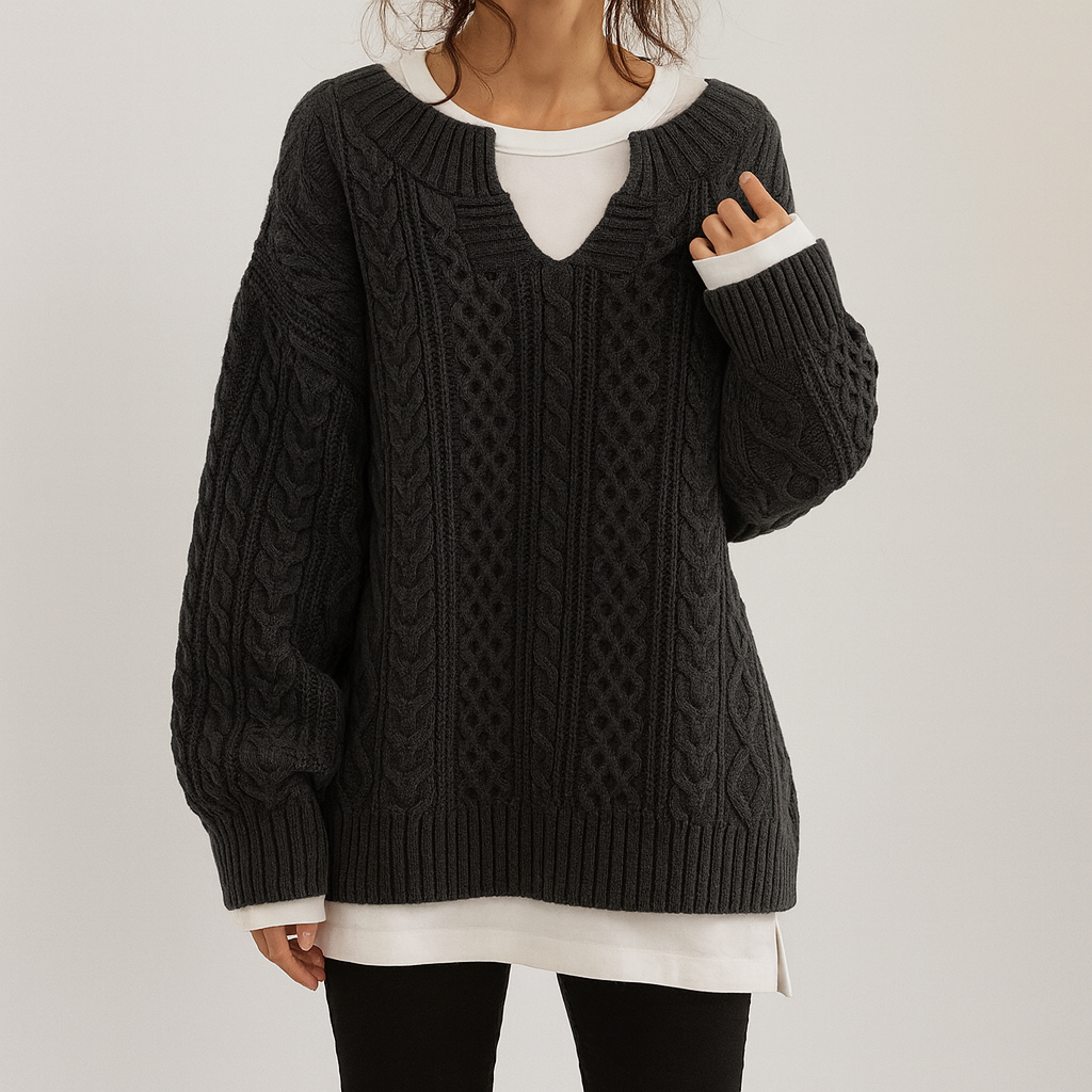 Sylvie | Verdrehter Winterpullover